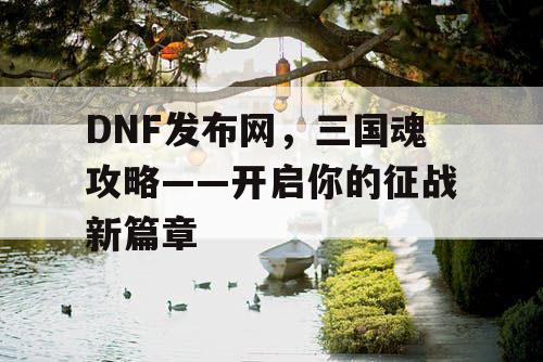 DNF发布网，三国魂攻略——开启你的征战新篇章