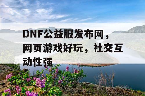 DNF公益服发布网，网页游戏好玩，社交互动性强